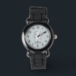 Mädchen Niedlich Schwarze und Weiße Katze Cartoon Armbanduhr<br><div class="desc">Diese niedliche und moderne Kinderuhr verfügt über einen schwarz-weißen Katzenjacke-Cartoon, der Platz bietet, um das Design mit dem Mädchennamen zu personalisieren. Mit klaren, leicht lesbaren Zahlen ist diese "erste" Uhr ideal für Kinder oder Kleinkinder, die gerade erst mit dem Lernen beginnen. Das perfekte Katzendesign für die Kleinen oder Katzenliebhaber!</div>