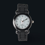 Mädchen Niedlich Schwarze und Weiße Katze Cartoon  Armbanduhr<br><div class="desc">Diese niedliche und moderne Kinderuhr verfügt über einen schwarz-weißen Katzenjacke-Cartoon,  der Platz bietet,  um das Design mit dem Mädchennamen zu personalisieren. Mit klaren,  leicht lesbaren Zahlen ist diese "erste" Uhr ideal für Kinder oder Kleinkinder,  die gerade erst mit dem Lernen beginnen. Das perfekte Katzendesign für die Kleinen oder Katzenliebhaber!</div>