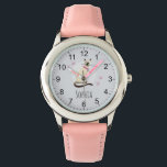Mädchen Niedlich Siamesen Katze Cartoon & Name Kin Armbanduhr<br><div class="desc">Diese niedliche, trendige Kinderuhr bietet einen Siegel Point Cartoon und Pfoten, mit Platz für die Gestaltung mit Ihrem Mädchennamen. Mit klaren, leicht lesbaren Zahlen ist diese "erste" Uhr ideal für Kinder oder Kleinkinder, die gerade erst mit dem Lernen beginnen. Das perfekte Katzendesign für Ihre Kleine oder für einen siamesischen Katzenliebhaber,...</div>