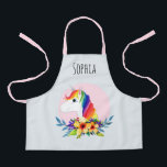 Mädchen Niedlich Wasserfarbe Magisches Rosa Einhor Schürze<br><div class="desc">Dieses magische und mädchenhafte Design der Schürze ist mit einem niedlichen Regenbogen-Einhorn und Aquarellfarben-Blume ausgestattet. Dieses märchenhafte Design bietet Ihnen auch die Möglichkeit,  Ihren Mädchennamen hinzuzufügen. Die perfekte Zauberkunst für jeden Schulbedarf.</div>