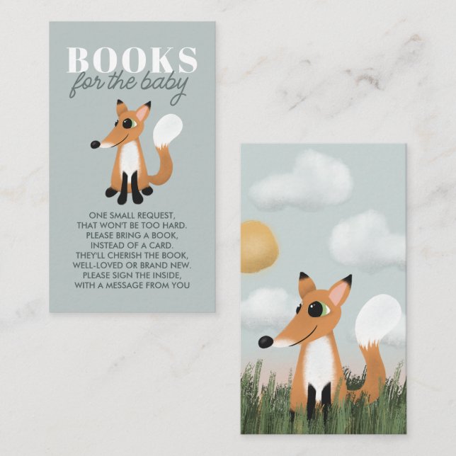 Mädchen Niedliche Foxenbücher für Kinder Begleitkarte (Vorne/Hinten)
