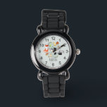 Mädchen Niedliche Waldtiere Fox & Name Kinder Armbanduhr<br><div class="desc">Diese niedliche, moderne Kinderuhr bietet britische Wildtierarten in Aquarellen, darunter Fuchs, Dachs, Eichhörnchen, Hasen und Grünpflanzen, und kann mit Ihrem Mädchennamen personalisiert werden. Mit klaren, leicht lesbaren Zahlen ist diese "erste" Uhr ideal für Kinder oder Kleinkinder, die gerade erst mit dem Lernen beginnen. Das perfekte geschlechtsneutrale Walddesign für Ihre Kleinen!...</div>