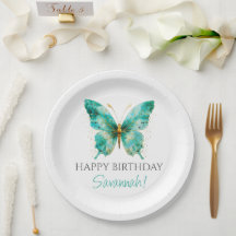 Mädchen Niedlicher Aquamariner Schmetterling 1. Ge