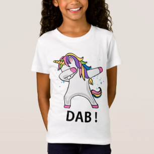 Mädchen niedlicher betupfender Unicorn hat T - T-Shirt