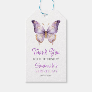 Mädchen Niedlicher Lila Schmetterling 1. Geburtsta Geschenkanhänger