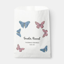 Mädchen oder Junge. Geschlechtsankündigung Geschenktütchen