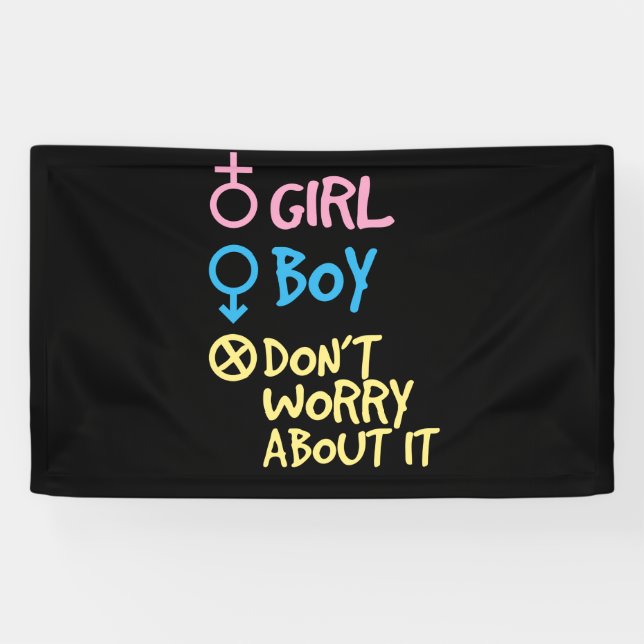 Mädchen oder Junge machen sich keine Sorgen darübe Banner (Horizontal)