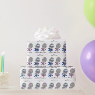 Mädchen-oder Jungen-Babyparty-Rosa-blaues Geschenkpapier