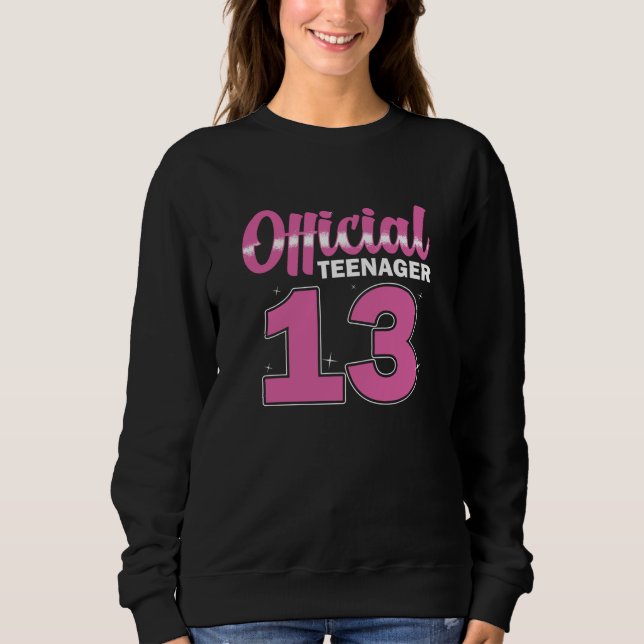 Mädchen Offiziell Teenager 13 Geburtstag Sweatshirt (Vorderseite)