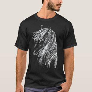 Mädchen Pferde lieben Reiten Pferdebox große Schön T-Shirt