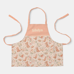 Mädchen Pfirsich Western Coquette Shabby Chic Mono Schürze