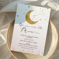 Mädchen Pink Gold Wir sind über dem Mond Baby Dusc