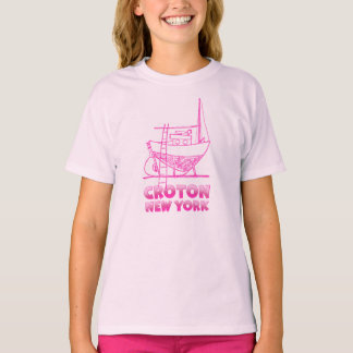 Mädchen Pink Sailboat Tee Shirt, Croton-on-Hudson
