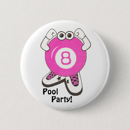 Mädchen-Pool Partier Button