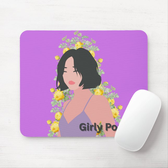 Mädchen-Pop-Bob-Mauspad Mousepad (Mit Mouse)