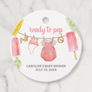 Mädchen-Popsicle-Baby-Party Geschenkanhänger