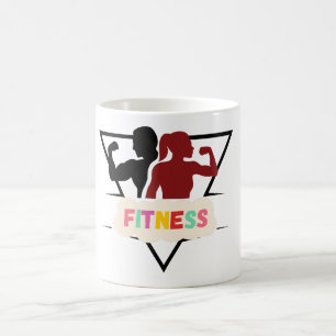 Mädchen Power Fitnessstudio Motivationsdesign Kaffeetasse