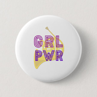 (Mädchen-Power) GRL PWR - französisches Horn Button