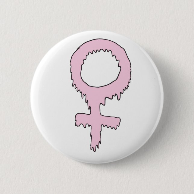 Mädchen-Power-Knopf Button (Vorderseite)