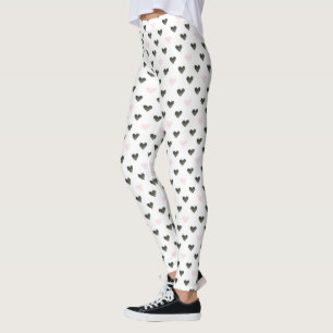 Mädchen-Power-Muster I der Watercolor-Herz-  Leggings