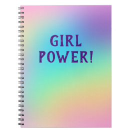 Mädchen Power! Pastel Rainbow-Notebook Notizblock