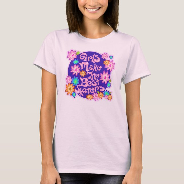 Mädchen-Power-Skater-Shirt T-Shirt (Vorderseite)