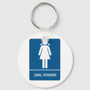 Mädchen-Powerrestroom-Tür Schlüsselanhänger