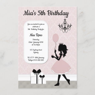 Mädchen-Prinzessin Invite, Tee-Party Einladung