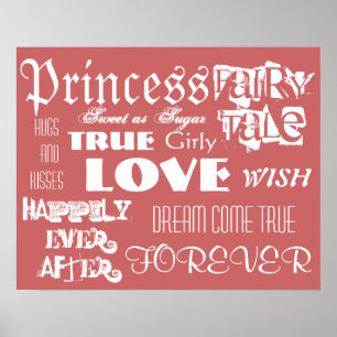 Mädchen-Prinzessin-Märchenposter Poster