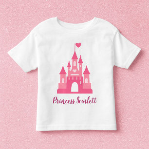 Mädchen Prinzessin Schloss Personalisiertes T-Shir T-Shirt