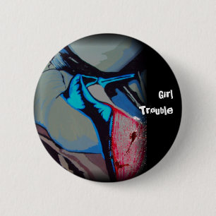 "Mädchen-Problem-" Knopf Button