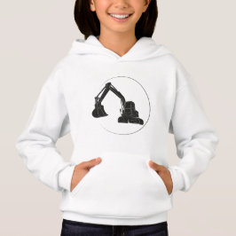 Mädchen Pullover Hoodie mit Bagger-Grafik