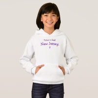 Mädchen-PulloverHoodie: Ich plane, New-Jersey zu