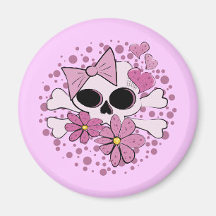 Mädchen-Punk-Totenkopf Magnet