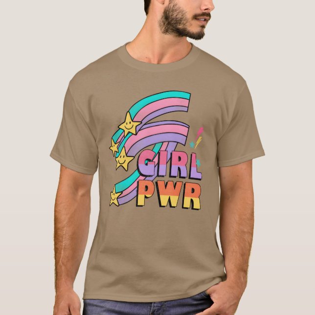 Mädchen PWR Geschenk T-Shirt (Vorderseite)