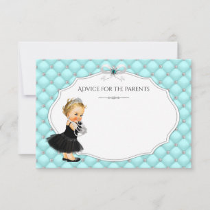 Mädchen-Ratschläge für Eltern Baby Shower Karten