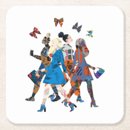 Mädchen Rechteckiger Pappuntersetzer