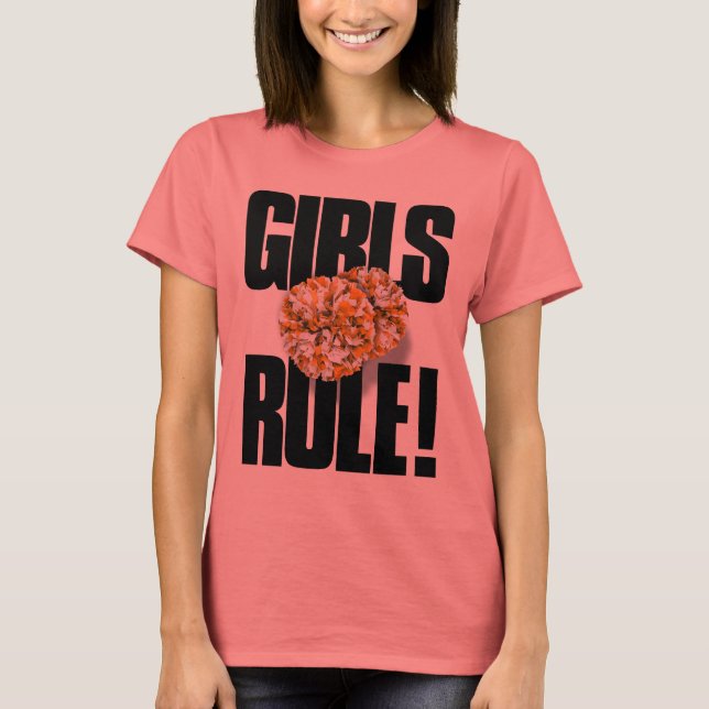 MÄDCHEN REGEL! Cheerleader T-Shirt (Vorderseite)