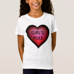 Mädchen-Regel-Herz/Jugend-Shirt T-Shirt