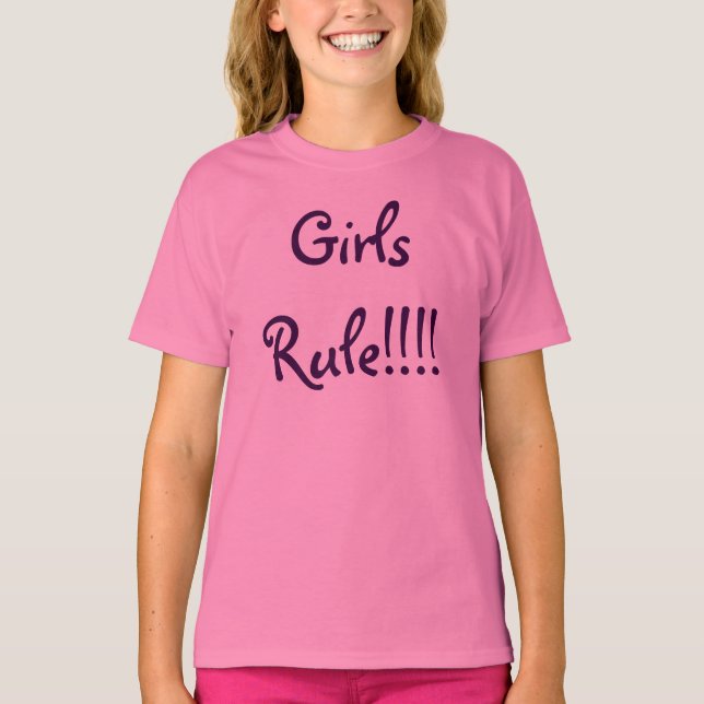 Mädchen Regel!!!!! T-Shirt (Vorderseite)