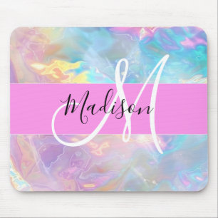 Mädchen Regenbogen Holografisches Irisierendes Mon Mousepad
