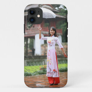 Mädchen Regenschirm Asiatisch Regen Frau iPhone 11 Hülle
