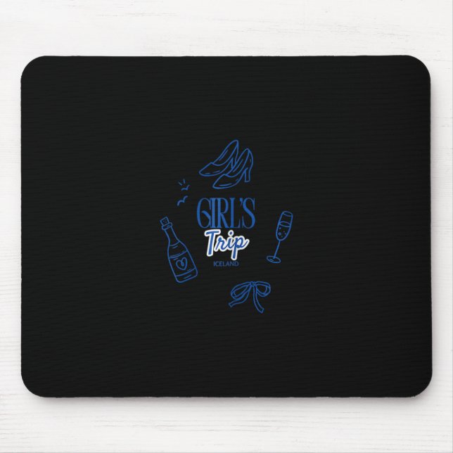 Mädchen Reise Island Wochenendurlaub  Mousepad (Vorne)