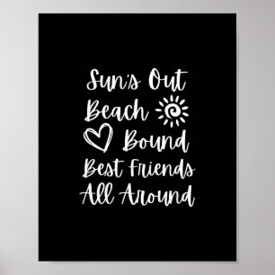 Mädchen Reise Kreuzfahrt Urlaub Sonnen Out Beach B Poster