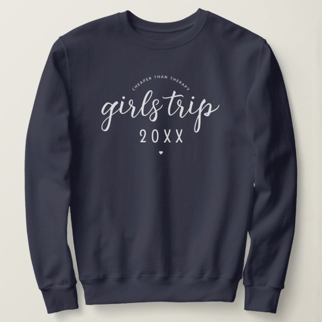 Mädchen reisen billiger als Therapieferien Sweatshirt (Design vorne)