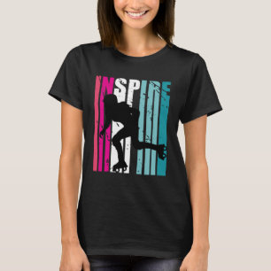 Mädchen Roller Skaten Inspirierte Coach Retro farb T-Shirt