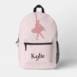 Mädchen Rosa Ballerina Thema Schule Bedruckter Rucksack