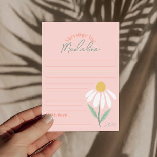 Mädchen Rosa Daisy Erstes Geburtstags-Zeitkapsel-K Einladung