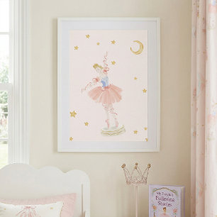 Mädchen Rosa Prinzessin Ballerina Märchen Schlafzi Poster