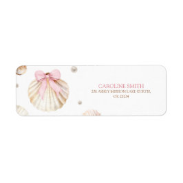 Mädchen Rosa Schleife Muschel Baby-Party-Adresseti